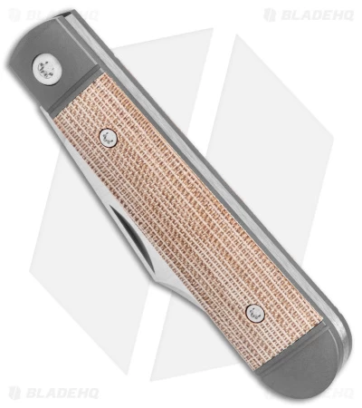 Jack Wolf Knives Little Bro Jack Slip Joint Knife Natural Micarta (2.7" Satin) 4 Jack Wolf Knives Little Bro Jack Slip Joint Knife Natural Micarta (2.7" Satin) - Image 2