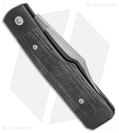 Jack Wolf Knives Sharpshooter Jack Slip Joint Knife Black Micarta (3" Satin) 6 Jack Wolf Knives Sharpshooter Jack Slip Joint Knife Black Micarta (3" Satin) - Image 4