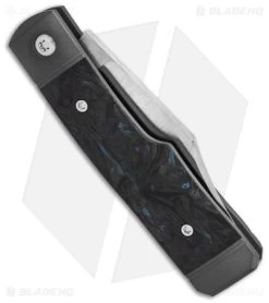 Jack Wolf Knives Sharpshooter Jack Slip Joint Knife Blue Fat CF (3" Satin) 9 Jack Wolf Knives Sharpshooter Jack Slip Joint Knife Blue Fat CF (3" Satin) -Knife Shop Jack Wolf Knives Sharpshooter Jack Fat Carbon Slipjoint 2in Satin BHQ 141964 td side