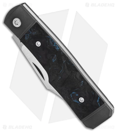 Jack Wolf Knives Sharpshooter Jack Slip Joint Knife Blue Fat CF (3" Satin) 4 Jack Wolf Knives Sharpshooter Jack Slip Joint Knife Blue Fat CF (3" Satin) - Image 2