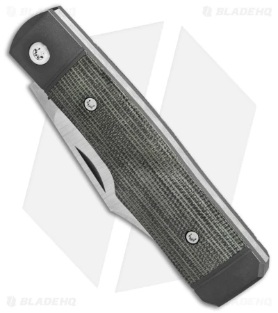 Jack Wolf Knives Sharpshooter Jack Slip Joint Knife OD Green Micarta (3" Satin) 5 Jack Wolf Knives Sharpshooter Jack Slip Joint Knife OD Green Micarta (3" Satin) - Image 3