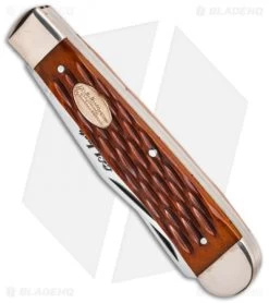 Boker H.J. Justin & Sons Trapper Knife 4" Jigged Bone -Knife Shop Justin TS Trapper BHQ 115594 td spine