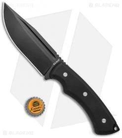 Ka-Bar IFB Drop Point Fixed Blade Knife Black G-10 (4.8" Black) 5350 -Knife Shop Ka Bar IFB Fixed Blade Black G 10 Black 5350 BHQ 120899 jr bottlecap