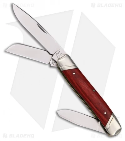 Katz Knives Stockman Drop Point Pocket Knife 3.6" Cherry Wood SDPCW 3 Katz Knives Stockman Drop Point Pocket Knife 3.6" Cherry Wood SDPCW