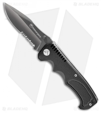 Kilimanjaro Annex Drop Point Folding Knife Black G-10 (3.375" Black Serr) 910030 3 Kilimanjaro Annex Drop Point Folding Knife Black G-10 (3.375" Black Serr) 910030