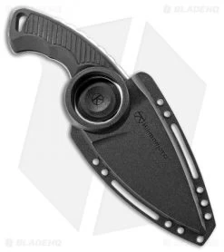 Kilimanjaro Stretta Drop Point Neck Knife Black Rubber (3.125" Satin) 910106 7 Kilimanjaro Stretta Drop Point Neck Knife Black Rubber (3.125" Satin) 910106 -Knife Shop Kilimanjaro Stretta DP Black Rubber Satin BHQ 55363 jr sheath 2