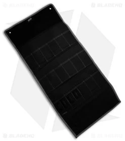 KNAFS Burrito Grande EDC Storage Roll Carry Case - Black Waxed Canvas -Knife Shop Knafs CO Burrito Grande EDC Storage Roll Carry Case Black Waxed Canvas BHQ 181080 td open