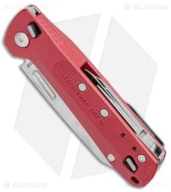 Leatherman Free K2 Multi-Purpose 7-in-1 Folding Knife Crimson (3.3" Satin) -Knife Shop Leatherman Free K2 Multi Purpose 7 in 1 Crimson Satin 832889 BHQ 112283 jr spine