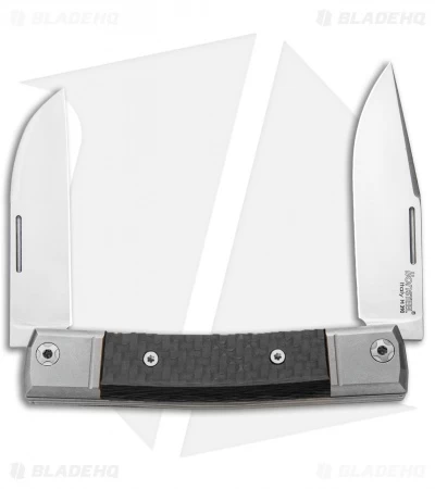 LionSteel BestMan 2-Bladed Traditional Knife Carbon Fiber (2.88" Satin) 3 LionSteel BestMan 2-Bladed Traditional Knife Carbon Fiber (2.88" Satin)