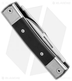 LionSteel BestMan 2-Bladed Traditional Knife Ebony Wood (2.88" Satin) -Knife Shop LionSteel BestMan 2 Bladed Tradition SJ Ebony Wood Satin BM13 EB BHQ 94384 jr side