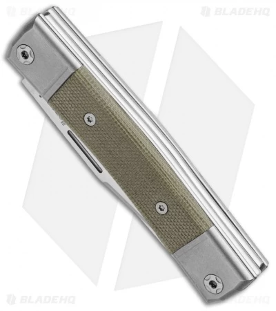 LionSteel BestMan 2-Bladed Traditional Knife Green Micarta (2.88" Satin) BHQ 4 LionSteel BestMan 2-Bladed Traditional Knife Green Micarta (2.88" Satin) BHQ - Image 2