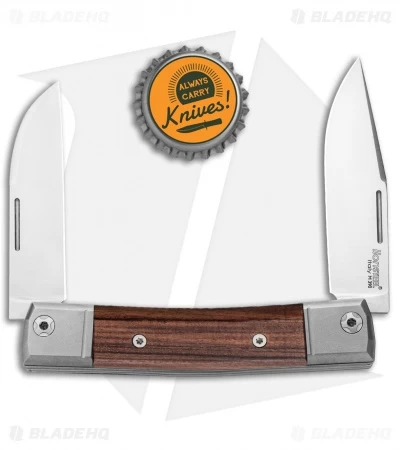 LionSteel BestMan 2-Bladed Traditional Knife Santos Wood (2.88" Satin) 6 LionSteel BestMan 2-Bladed Traditional Knife Santos Wood (2.88" Satin) - Image 4