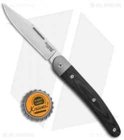 LionSteel Jack Slip Joint Knife One Function Black G-10 (3" Satin M390) -Knife Shop LionSteel Jack M390 Clip Blade SJ Ti Liner Black G 10 BHQ 125724 jr bottlecap