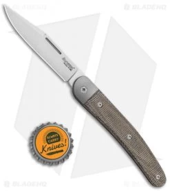 LionSteel Jack Slip Joint Knife One Function Green Micarta (3" Satin M390) -Knife Shop LionSteel Jack M390 Clip Blade SJ Ti Liner Green Canvas BHQ 125723 jr bottlecap