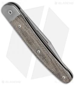 LionSteel Jack Slip Joint Knife One Function Green Micarta (3" Satin M390) -Knife Shop LionSteel Jack M390 Clip Blade SJ Ti Liner Green Canvas BHQ 125723 jr side