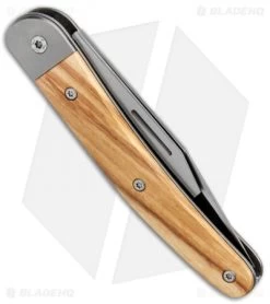 LionSteel Jack Slip Joint Knife Two Function Olive Wood (3" Satin M390) -Knife Shop LionSteel Jack Screwdriver SJ Ti Liner Olive BHQ 125726 jr side