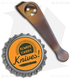 Lynch Northwest Spyderco Para 3 Ti Pocket Clip Clear Cerakote (Bronze Ano) NW -Knife Shop Lynch Northwest Spyderco Para 3 Ti Pocket Clip Clear Cerakote Bronze Ano BHQ 82661 jr bottlecap 2