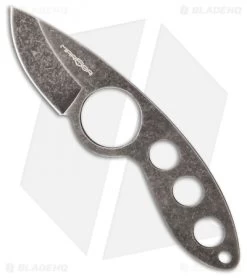 MARSER Jager Jag-6 Fixed Blade Neck Knife (1.75" Black Stonewash)