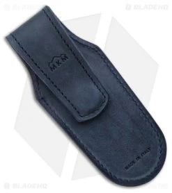 MKM Leather Pocket Knife Sheath - Dark Blue -Knife Shop MKM Leather Pocket Knife Sheath Blue BHQ 123138 LS Back