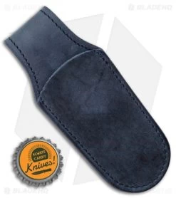 MKM Leather Pocket Knife Sheath - Dark Blue -Knife Shop MKM Leather Pocket Knife Sheath Blue BHQ 123138 LS Bottlecap