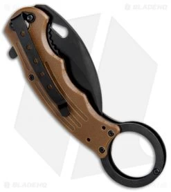 Mantis Karambit Spring Assisted Knife Coyote Brown G-10 (2.75" Black) 8 Mantis Karambit Spring Assisted Knife Coyote Brown G-10 (2.75" Black) -Knife Shop Mantis Karambit SA Coyote Brown G 10 Black MANMK5B BHQ 56616 jr side