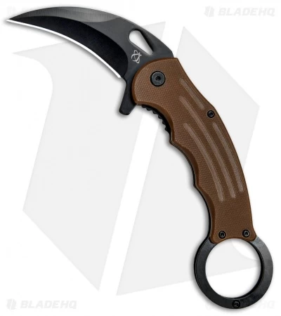 Mantis Karambit Spring Assisted Knife Coyote Brown G-10 (2.75" Black) 3 Mantis Karambit Spring Assisted Knife Coyote Brown G-10 (2.75" Black)