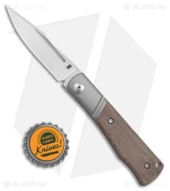 NotoriousEDC Kingpin Slip Joint Knife OD Green Micarta (2.8" Satin) -Knife Shop NotoriousEDC Kingpin SJ Knife OD Green Micarta Satin BHQ 179185 jr bottlecap