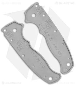 Original GOAT Demko AD20.5 Replacement Skinny Scales - Shark Tooth/Aluminum/Buff -Knife Shop Original Goat Demko AD20.5 Replacement Skinny Scales Shark Tooth Aluminum Buff BHQ 177727 jr back