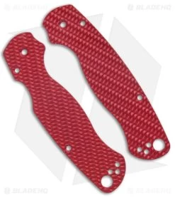 Original GOAT Spyderco PM2 Replacement Scales - OG2/Aluminum/Red