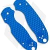 Original GOAT Spyderco Para 3 Replacement Scales - Shark Tooth/Aluminum/Blue