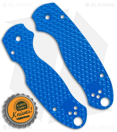 Original GOAT Spyderco Para 3 Replacement Scales - Shark Tooth/Aluminum/Blue 5 Original GOAT Spyderco Para 3 Replacement Scales - Shark Tooth/Aluminum/Blue - Image 3