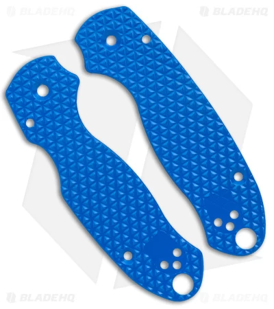 Original GOAT Spyderco Para 3 Replacement Scales - Shark Tooth/Aluminum/Blue 3 Original GOAT Spyderco Para 3 Replacement Scales - Shark Tooth/Aluminum/Blue