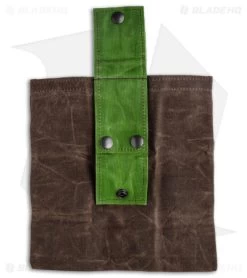 PNW Bushcraft Rugged Waxed Foraging Pouch Hip Bag - Brown OD/Green Canvas 8 PNW Bushcraft Rugged Waxed Foraging Pouch Hip Bag - Brown OD/Green Canvas -Knife Shop PNWBushcraft Brown OD Green Waxed Canvas Hip Pouch BHQ 176410 jr back
