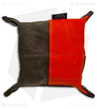 PNW Bushcraft EDC Travel Tray - Camo/Orange Waxed Canvas 5 PNW Bushcraft EDC Travel Tray - Camo/Orange Waxed Canvas - Image 3