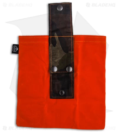 PNW Bushcraft Rugged Waxed Foraging Pouch Hip Bag - Camo/Orange Canvas 5 PNW Bushcraft Rugged Waxed Foraging Pouch Hip Bag - Camo/Orange Canvas - Image 3