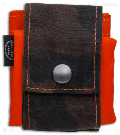 PNW Bushcraft Rugged Waxed Foraging Pouch Hip Bag - Camo/Orange Canvas 3 PNW Bushcraft Rugged Waxed Foraging Pouch Hip Bag - Camo/Orange Canvas