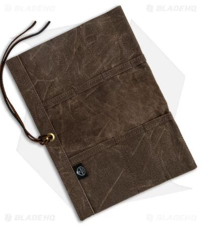 PNW Bushcraft Maple Pocket Knife Roll Waxed Canvas - Brown 4 PNW Bushcraft Maple Pocket Knife Roll Waxed Canvas - Brown - Image 2