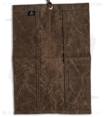 PNW Bushcraft Maple Pocket Knife Roll Waxed Canvas - Brown 5 PNW Bushcraft Maple Pocket Knife Roll Waxed Canvas - Brown - Image 3