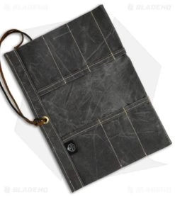 PNW Bushcraft Maple Pocket Knife Roll Waxed Canvas - Gray -Knife Shop PNWBushcraft Maple Pocketknife Roll Gray Waxed Canvas BHQ 176416 jr folded