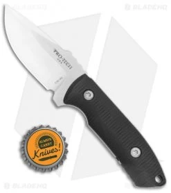 Pro-Tech George SBR Fixed Blade Knife Black G-10 (3.25" Satin) Leather Sheath -Knife Shop Pro Tech George SBR Fixed Blade Black G 10 Satin BHQ 126221 jr bottlecap