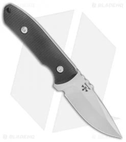 Pro-Tech George SBR Fixed Blade Knife Black G-10 (3.25" Satin) Leather Sheath -Knife Shop Pro Tech George SBR Fixed Blade Black G 10 Satin BHQ 126221 jr spine