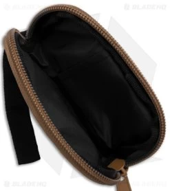 QSP Knife Pouch -Knife Shop QSP Knife Pouch Black Tan BHQ 127983 jr open