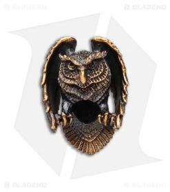 RUS Beads Shop Runic Owl Lanyard Bead - Bronze