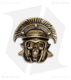 RUS Beads Shop Centurion Skull Lanyard Bead - Brass