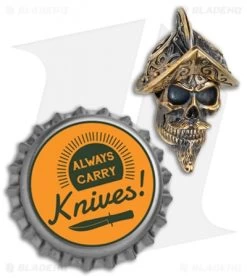 RUS Beads Shop Conquistador Lanyard Bead W/ Removable Helmet - Bronze 7 RUS Beads Shop Conquistador Lanyard Bead W/ Removable Helmet - Bronze -Knife Shop RUS Beads Shop Conquistador Removable Helmet Lanyard Bead Bronze BHQ 78711 jr front bottlecap