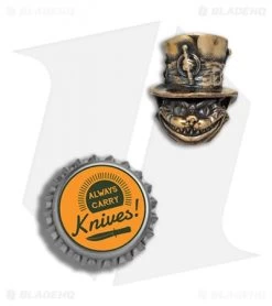 RUS Beads Shop Mad Cat Lanyard Bead - Bronze -Knife Shop RUS Beads Shop Mad Cat Lanyard Bead Bronze BHQ 77297 er bottlecap