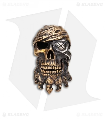 RUS Beads Shop Pirate Captain W/ Removable Hat Lanyard Bead - Bronze/Siliver 4 RUS Beads Shop Pirate Captain W/ Removable Hat Lanyard Bead - Bronze/Siliver - Image 2