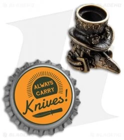 RUS Beads Shop Plague Doktor Lanyard Bead - Bronze -Knife Shop RUS Beads Shop Plague Doctor Lanyard Bead Bronze BHQ 72165 jr bottlecap