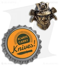 RUS Beads Shop Samurai Warrior Lanyard Bead - Bronze -Knife Shop RUS Beads Shop Samurai Warrior Lanyard Bead Bronze BHQ 78575 jr bottlecap