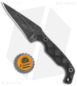 Stroup Knives Mini EDC Fixed Blade Knife Black G-10 (3.1" Black SW) -Knife Shop Stroup Knives LLC Mini Black BHQ 142120 jr bottlecap
